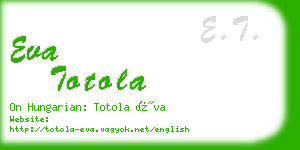 eva totola business card